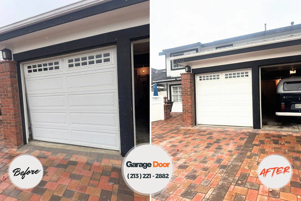 Before and after: garage door repair Petersburg, WV